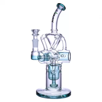 Clover Glass - 10.5" Drumstrorm Showerhead Perc Recycler Water Pipe