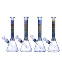 Clover Glass - 10" Wig Wag Hypnotic Wave Art Beaker Water Pipe