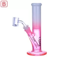 Clover Glass - 9" Dual Color Straight Tube Water Pipe [WPE-645]