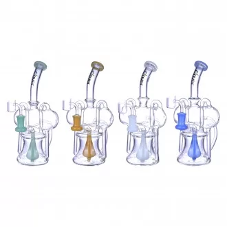 Clover Glass - 10" Twin Chamber Frostdrop Perc Recycler Water Pipe