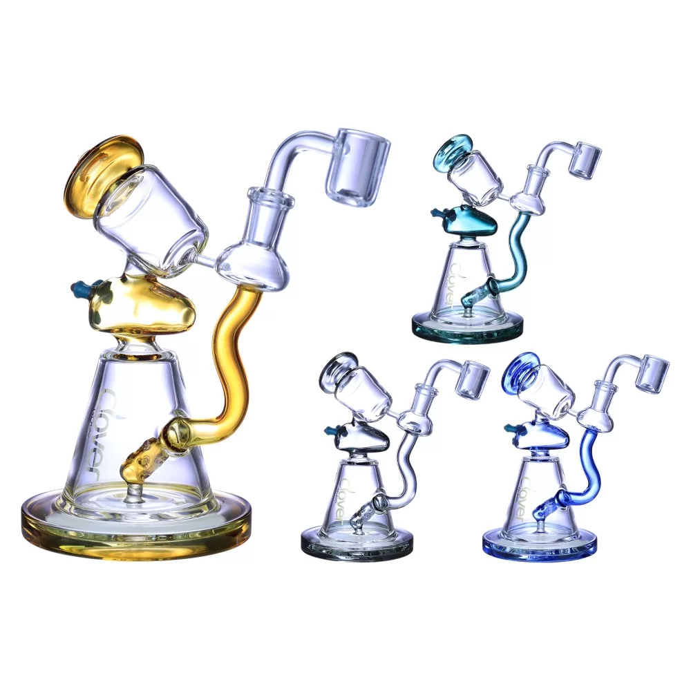 7" Space Glider Recycler – Clover Glass Clover Glass 7-Inch Space Glider Recycler Water Pipe