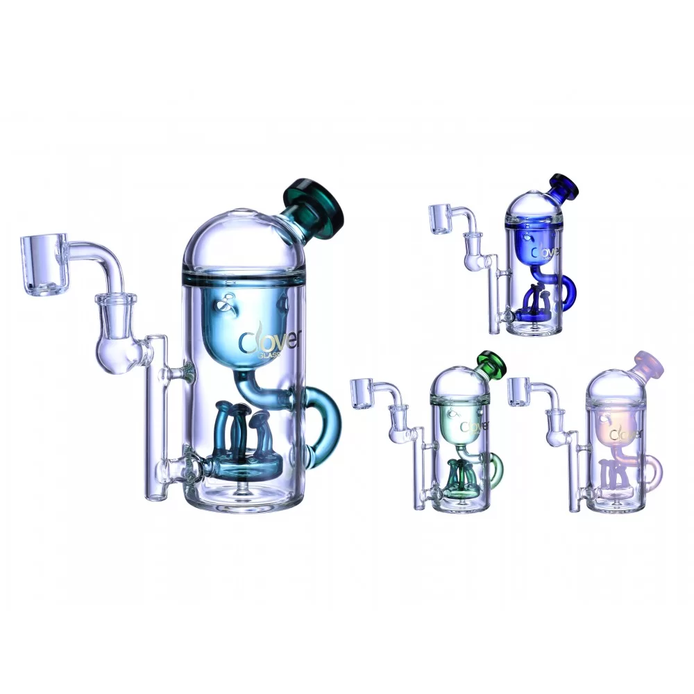 Clover Glass – 6.5" Dome Top Mushroom Perc Recycler Water Pipe Clover Glass 6.5" Mushroom Perc Recycler Water Pipe | Dome Top Design
