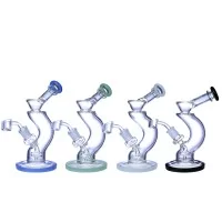 Clover Glass - 7.5" Curve Glass Showerhead Perc Dab Rig