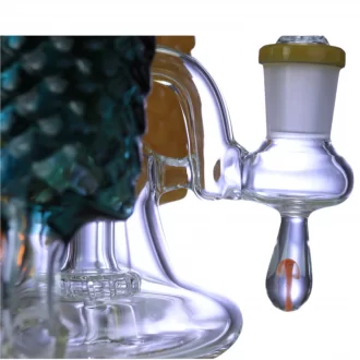 Clover Glass - 6.5" Scaled Armor Glass Water Pipe - [WPE-922]