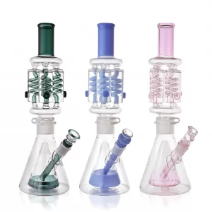 15" Quartet Glycerin Filled Freezable Coil Water Pipe