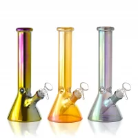 10" Electroplated Beaker Water Pipe - Assorted