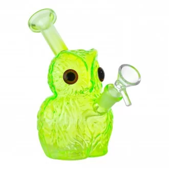 7" Night Watcher Owl Water Pipe - Assorted