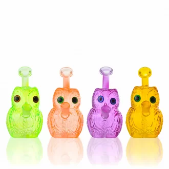 7" Night Watcher Owl Water Pipe - Assorted