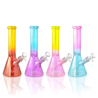 10" Dual Color Beaker Water Pipe - [WPQ183BW]