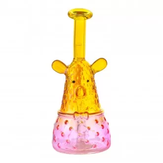 6" Bear Shape Rasta Water Pipe - [WPQ4718BW]