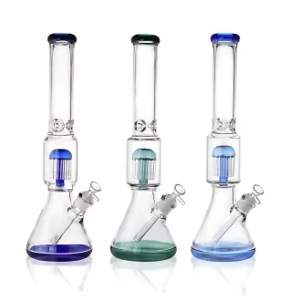 18" 7mm 12-Arm Tree Perc Beaker Water Pipe