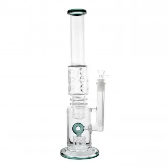17" Donut Perc Ice Catcher Chamber Straight Water Pipe - [XT-0050]