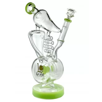 13.5" Lookah Spiral With 2 Drum Perc Recycler Water Pipe - [WPC774]